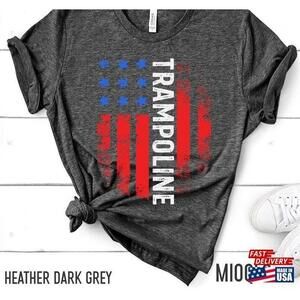 Trampoline Team Usa Shirt Triple High Jump America American Flag Tee Unisex